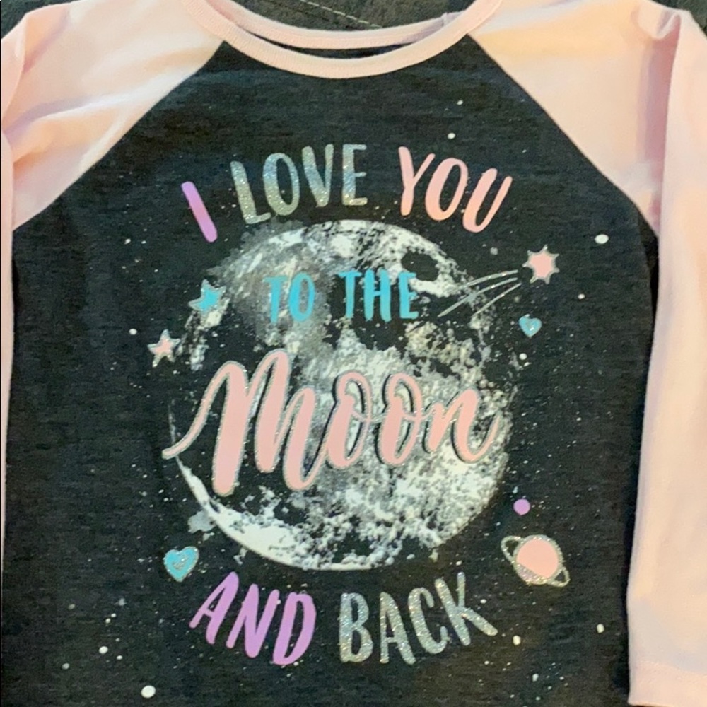 Girls 3/4 sleeve sparkle top